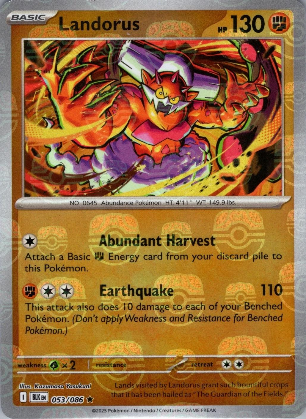 Black Bolt Landorus [Master-Ball] Pokémon card